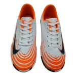 کفش ورزشی سالنی مردانه رویه خارجی مدل ویپور رنگ سفید نارنجی