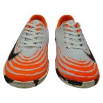 کفش ورزشی سالنی مردانه رویه خارجی مدل ویپور رنگ سفید نارنجی