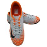کفش ورزشی سالنی مردانه رویه خارجی مدل ویپور رنگ سفید نارنجی