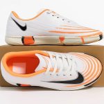 کفش ورزشی سالنی مردانه رویه خارجی مدل واپور رنگ سفید نارنجی