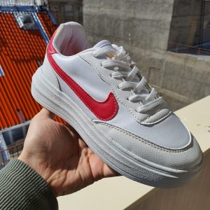 کفش کتونی اسپرت زنانه طرح نایک (Nike) رنگ سفید قرمز مدل ونس | کد 1096