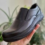 کفش راحتی مردانه چرم مصنوعی کشی مدل پرفکت کلاسیک مشکی
