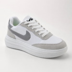 کفش کتونی اسپرت زنانه طرح نایک (Nike) رنگ سفید طوسی مدل ونس | کد 1097
