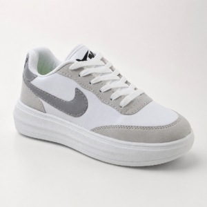 کفش کتونی اسپرت زنانه طرح نایک (Nike) رنگ سفید طوسی مدل ونس | کد 1097