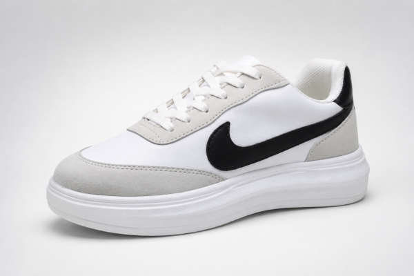کفش کتونی اسپرت زنانه طرح نایک (Nike) رنگ سفید مشکی مدل ونس | کد 1098