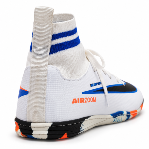 کفش فوتسال مردانه نایک مرکوریال ساق جورابی سفید آبی